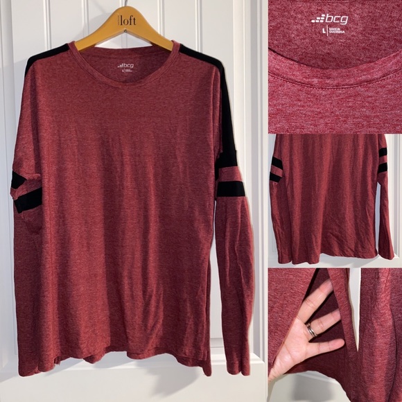 EUC heathered maroon long sleeve shirt